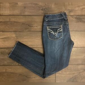 Vigoss Indigo Skinny Jeans with Embroidered Pockets